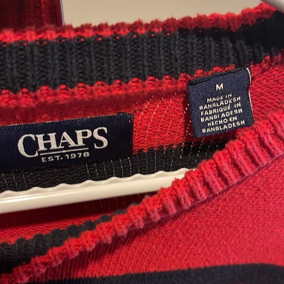 Red and Black Striped Chaps Sweater - Picture 3 of 3
